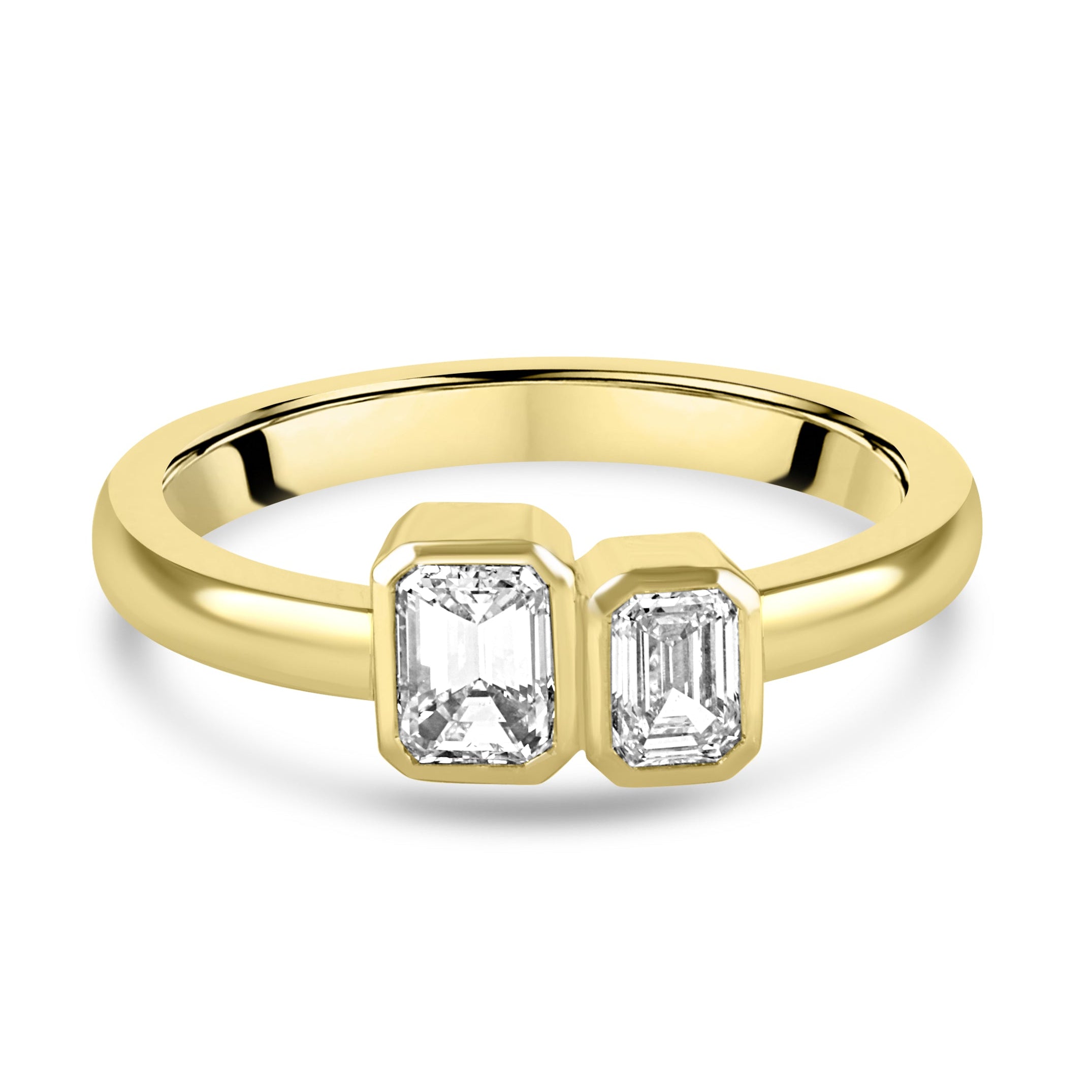 18ct Yellow Gold Two Stone Diamond Ring