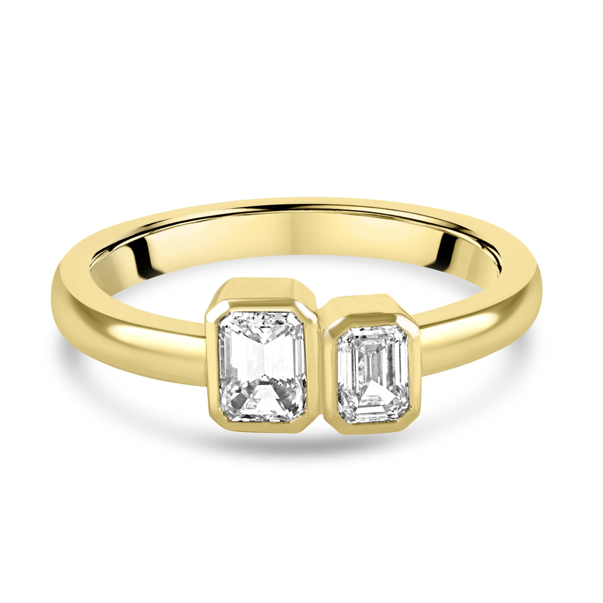 18ct Yellow Gold Two Stone Diamond Ring