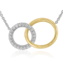 18ct Yellow and White Gold Interlocking Circle Necklace with RBC Diamonds