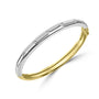 18ct Yellow and White Gold Seven Stone Diamond Bangle