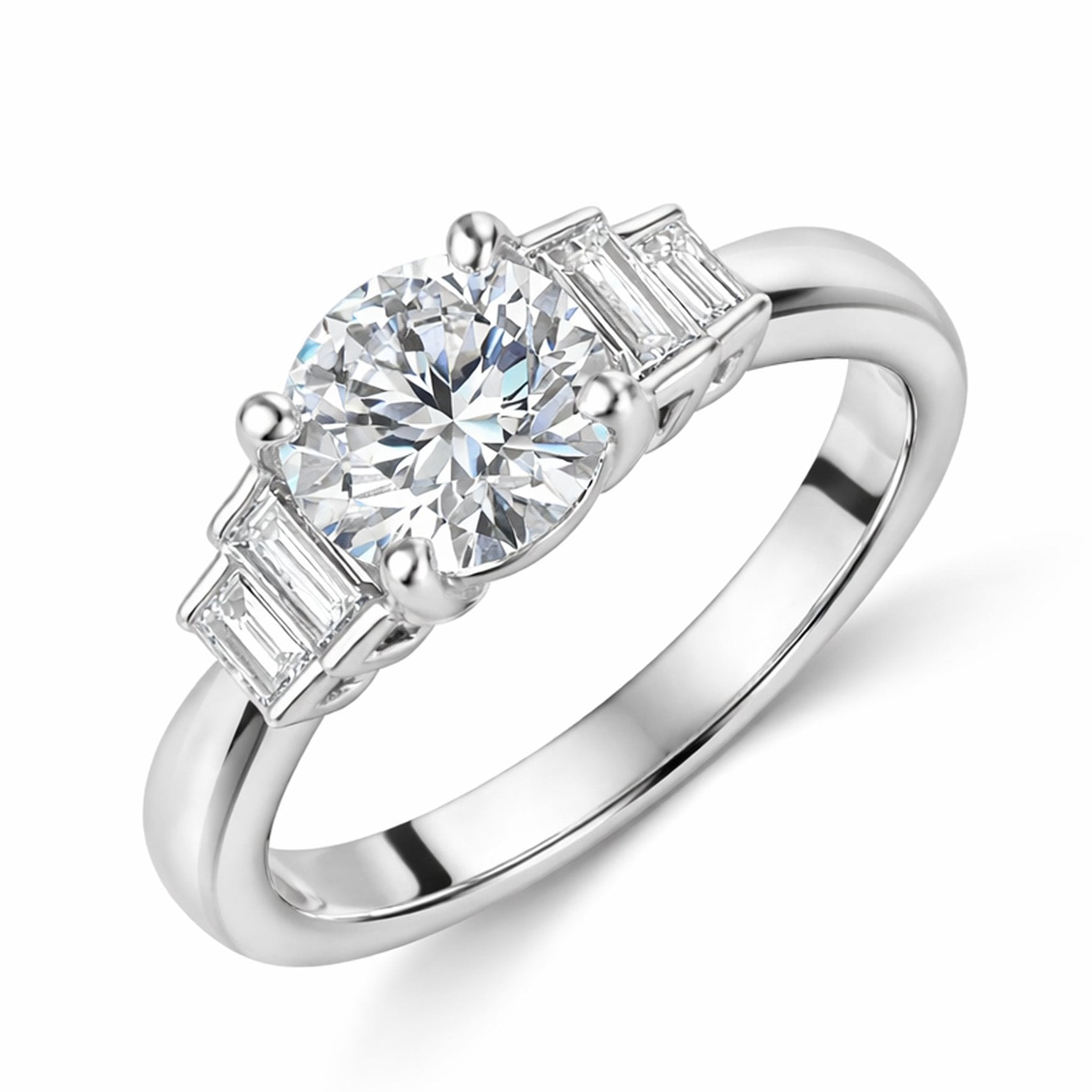 Platinum 1.51ct RBC Lab Grown Diamond 'Rebecca' Ring