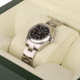 Rolex Stainless Steel Oyster Perpetual Pre-Owned Watch With Black Dial & Purple Batons