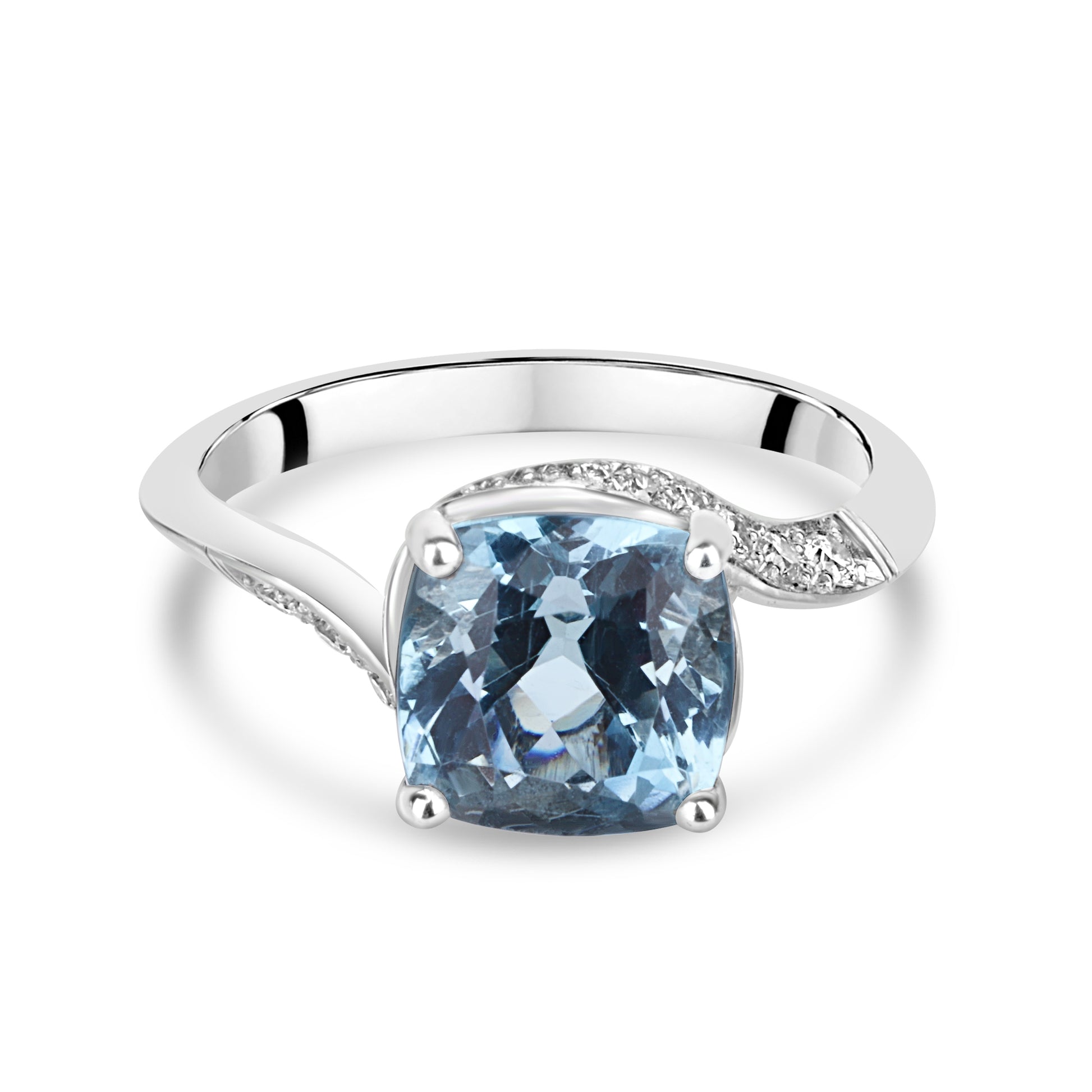 2.62ct Aquamarine and Diamond Cocktail Ring