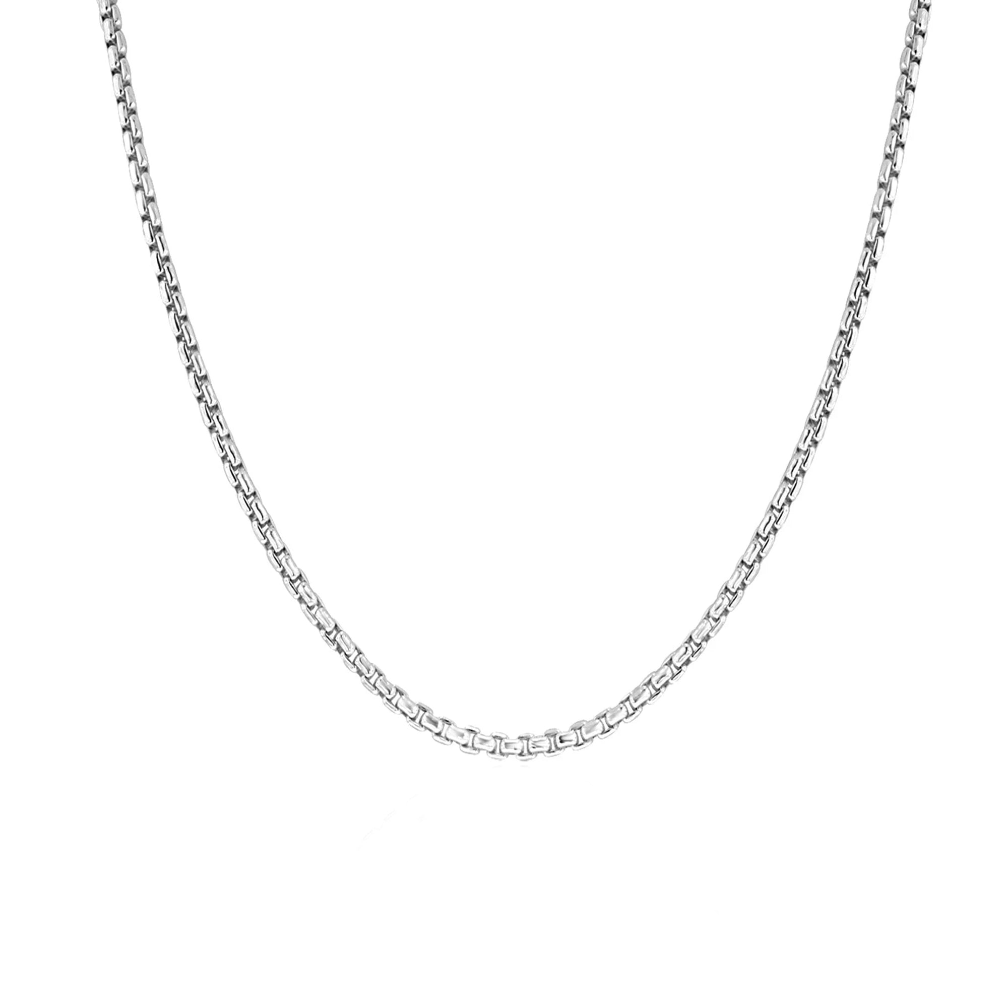 20" Sterling Silver Square Box Belcher Chain