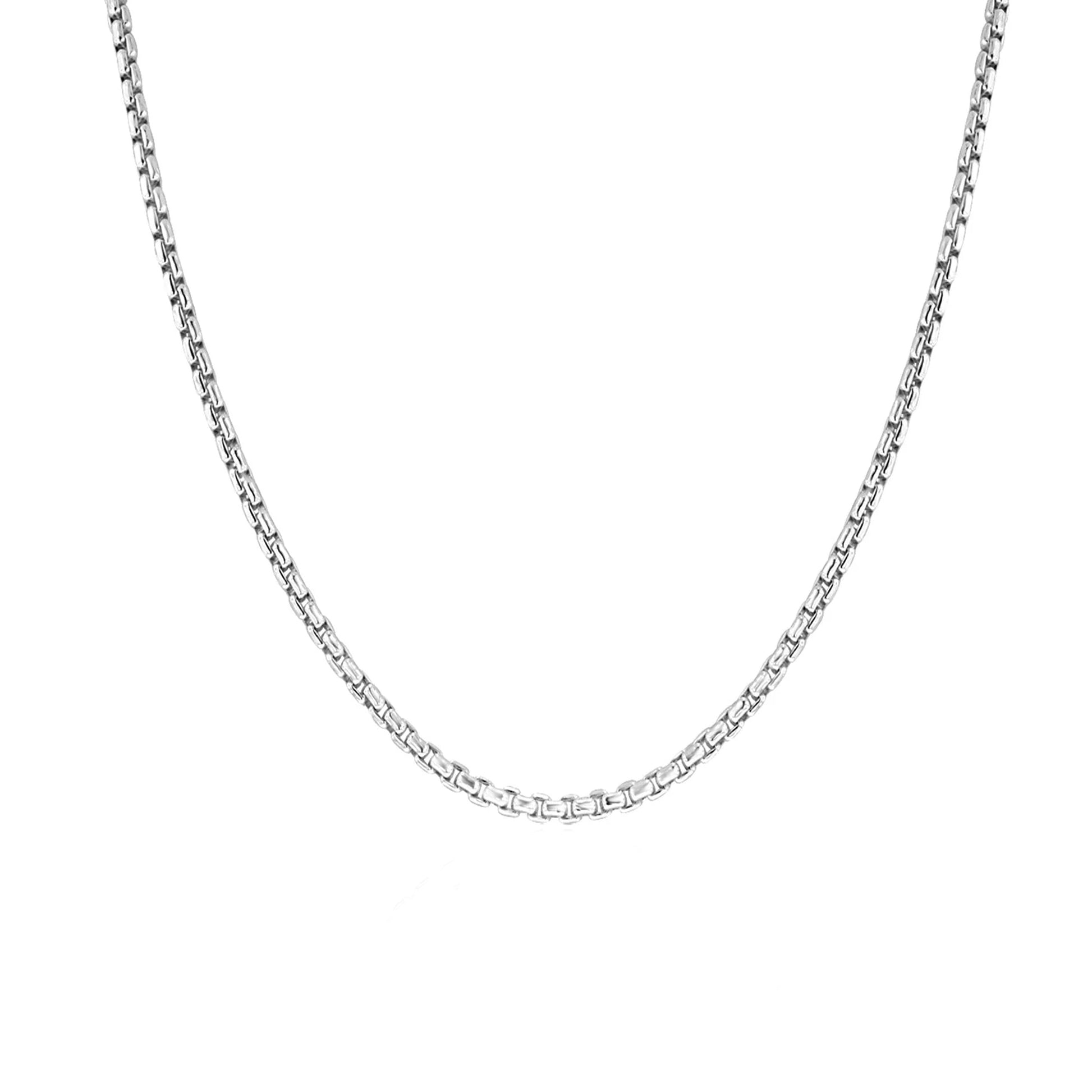 20" Sterling Silver Square Box Belcher Chain