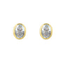 24ct Gold Plated Sterling Silver Blue Topaz Stud Earrings
