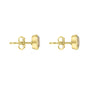 24ct Gold Plated Sterling Silver Blue Topaz Stud Earrings