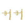 24ct Gold Plated Sterling Silver Fan Stud Earrings