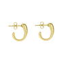 24ct Gold Plated Sterling Silver Half Hoop Earrings