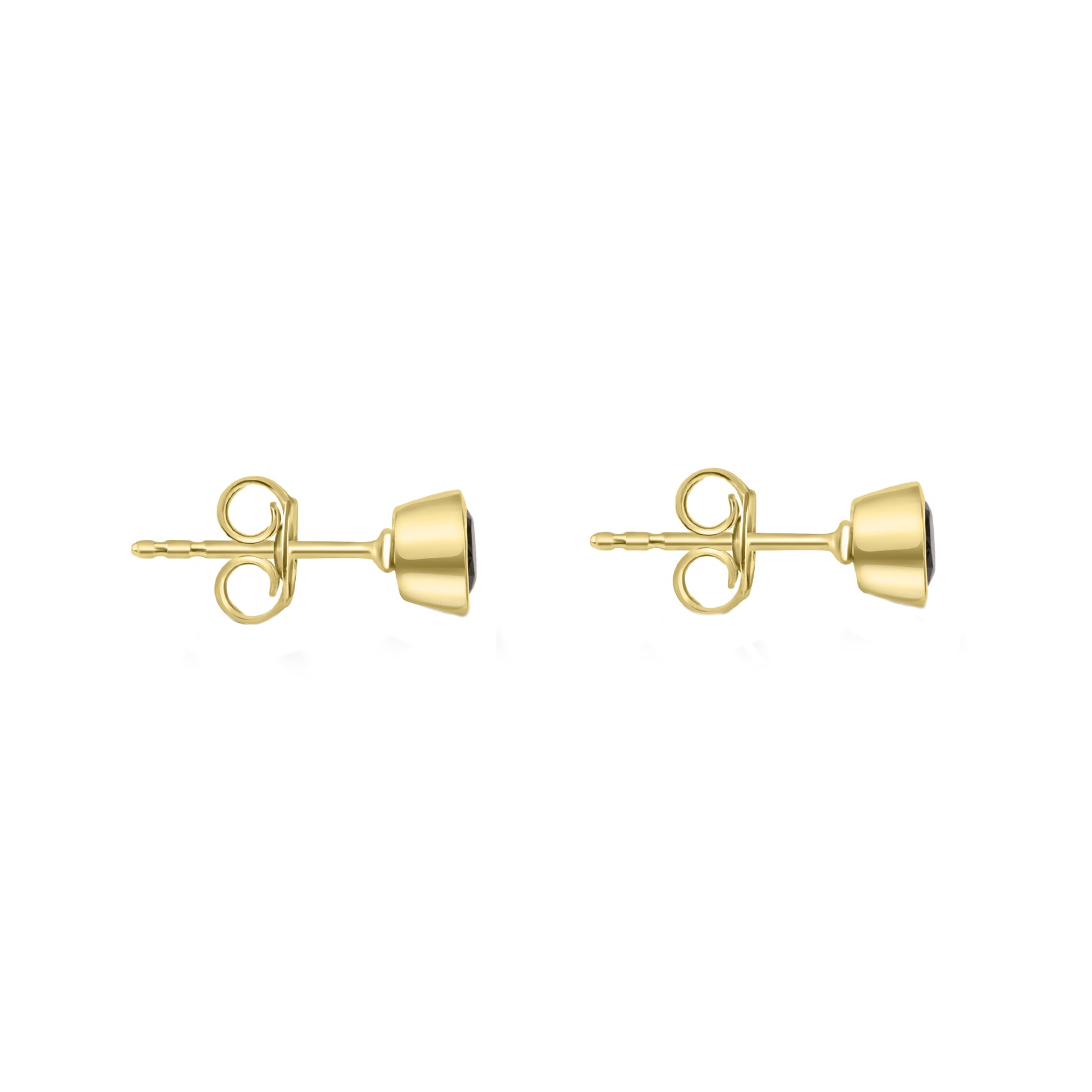 24ct Gold Plated Sterling Silver Iolite Stud Earrings