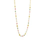 24ct Yellow Gold Plated Mixed Stone Necklace