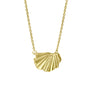 24ct Yellow Gold Plated Silver Fan Necklace
