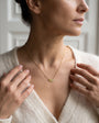 24ct Yellow Gold Plated Silver Fan Necklace