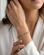 24ct Yellow Gold Plated Silver Multi Stone Bracelet With Rubover Settings