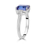 Tanzanite and Tapered Baguette 3.01ct Diamond Ring