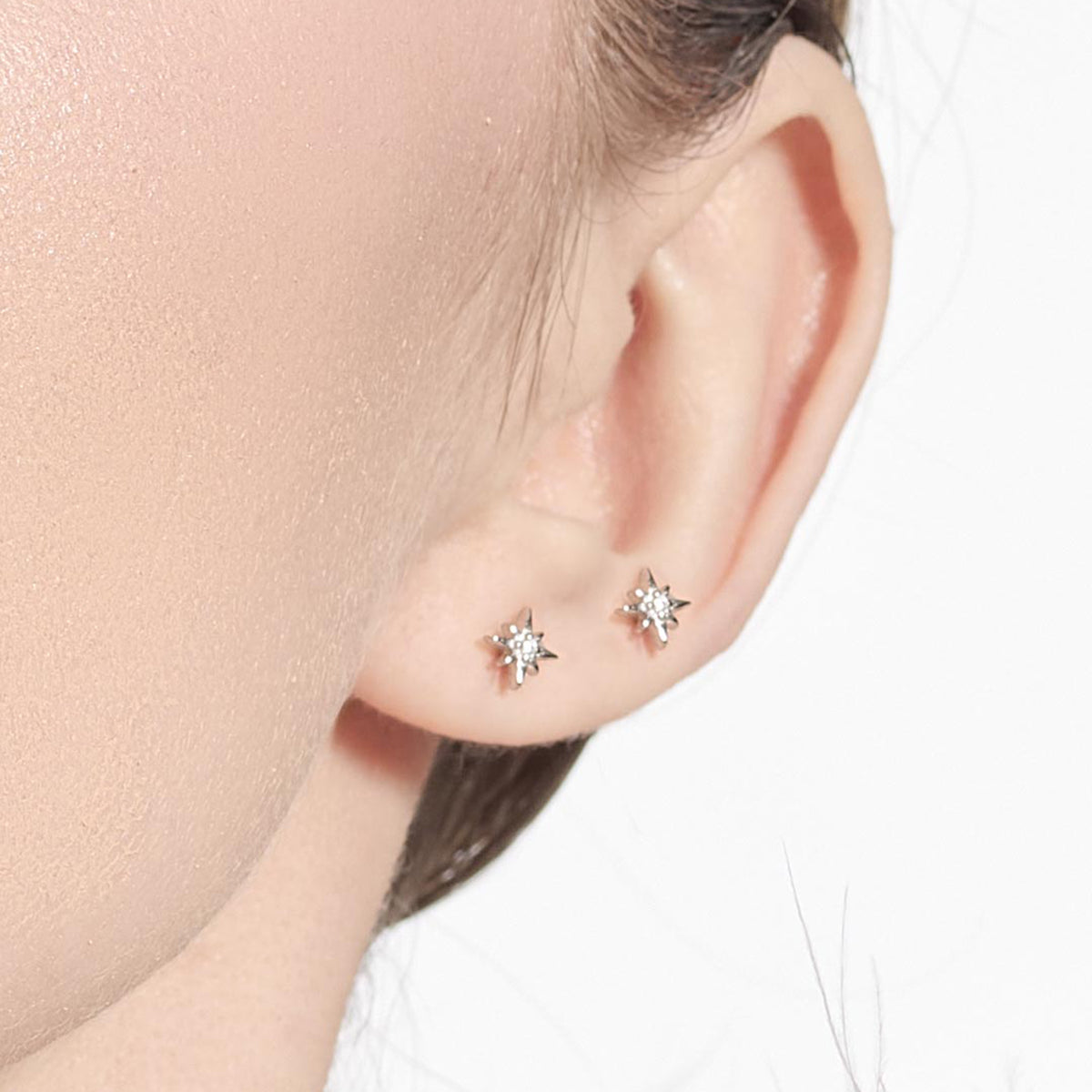 Kit Heath Sterling Silver 'Céleste North Star' Stud Earrings