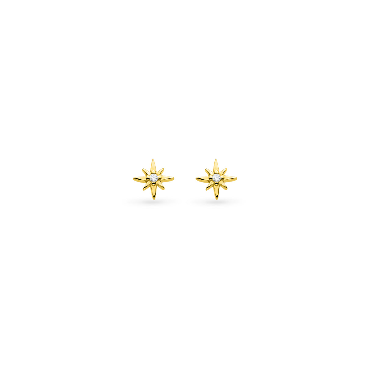 Kit Heath Sterling Silver Gold Plated 'Céleste North Star' Stud Earrings