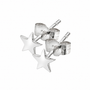 4.5mm Star Stud Earrings in 9ct White Gold