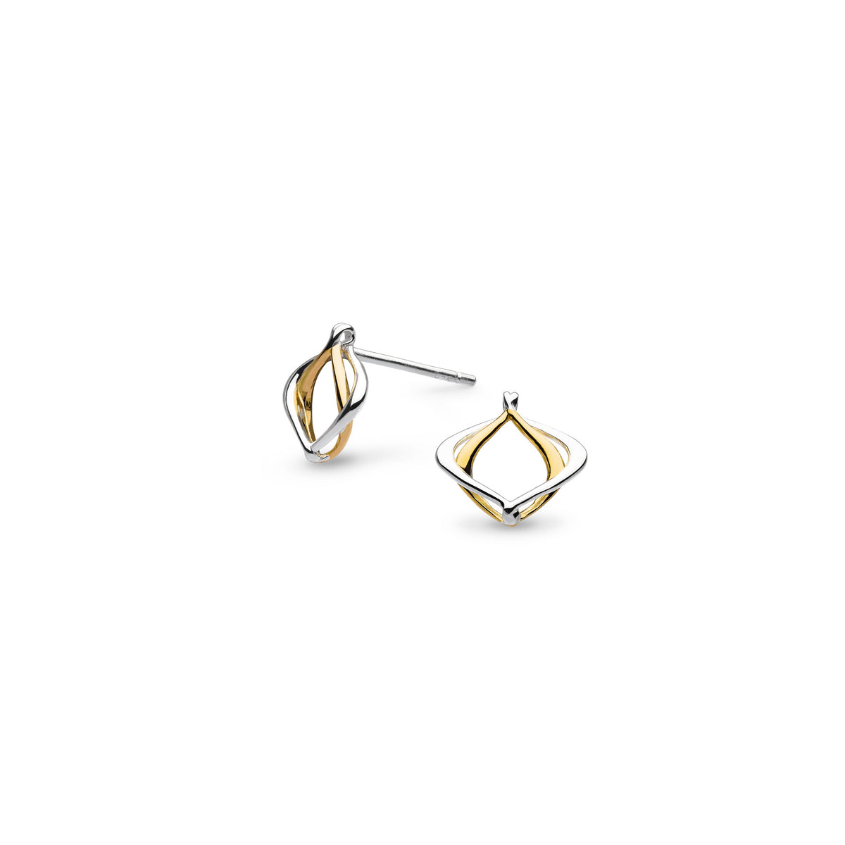 Kit Heath Sterling Silver Gold Plated 'Alicia Golden' Petite Stud Earrings
