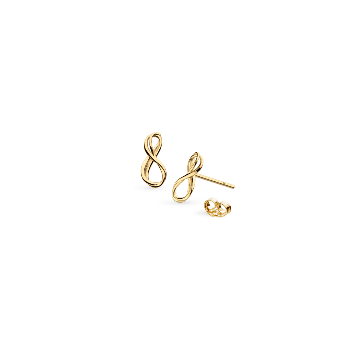 Kit Heath Sterling Silver Gold Plated 'Infinity' Mini Stud Earrings