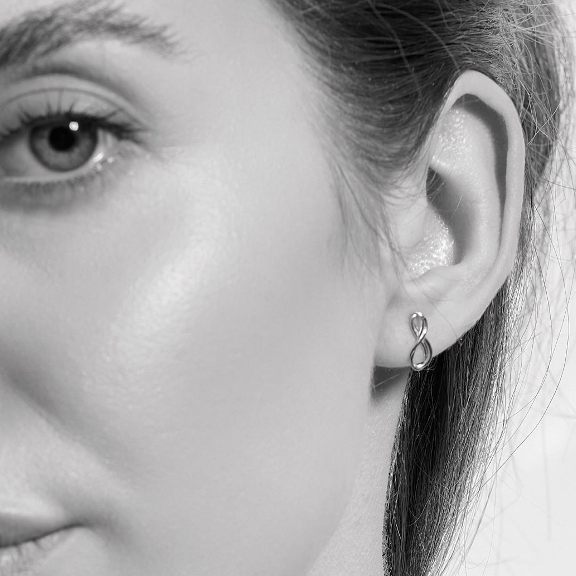 Kit Heath Sterling Silver 'Infinity' Mini Stud Earrings