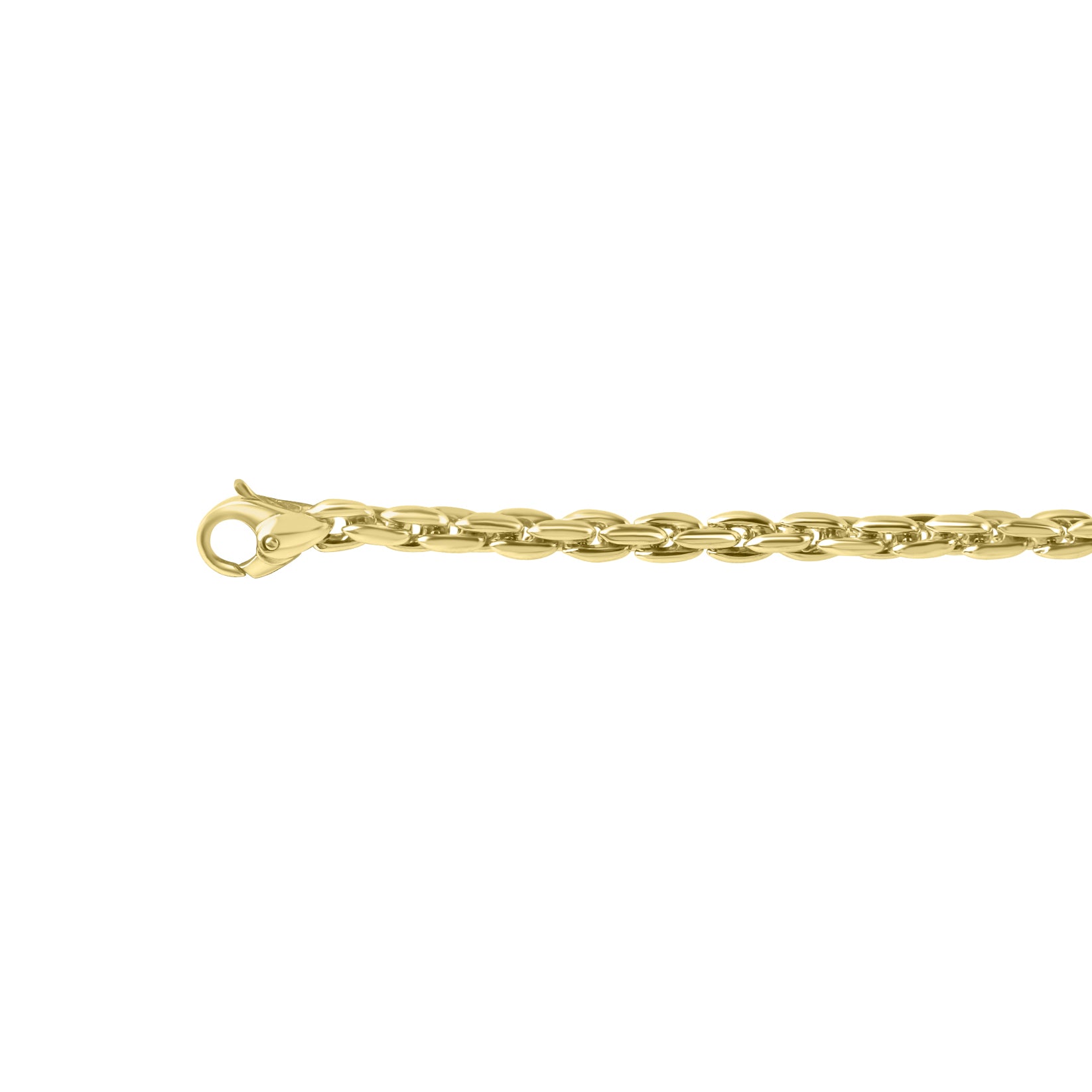 9ct Yellow Gold Close U Link Chunky Necklace