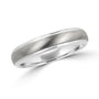 5mm Matt and Polished Titanium Court Wedding Ring