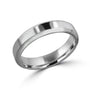 5mm Polished Titanium Flat Top Court Wedding Ring With Chamfered Edges