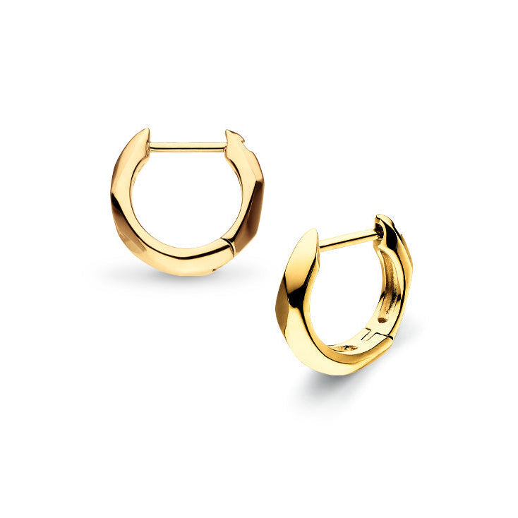 Kit Heath Glint Geo Golden 18ct Gold Plated Hoop Earrings