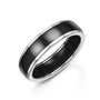 7mm Platinum Court Band Ring With Zirconium Centre Band