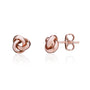 7mm 9ct Rose Gold Knot Stud Earrings