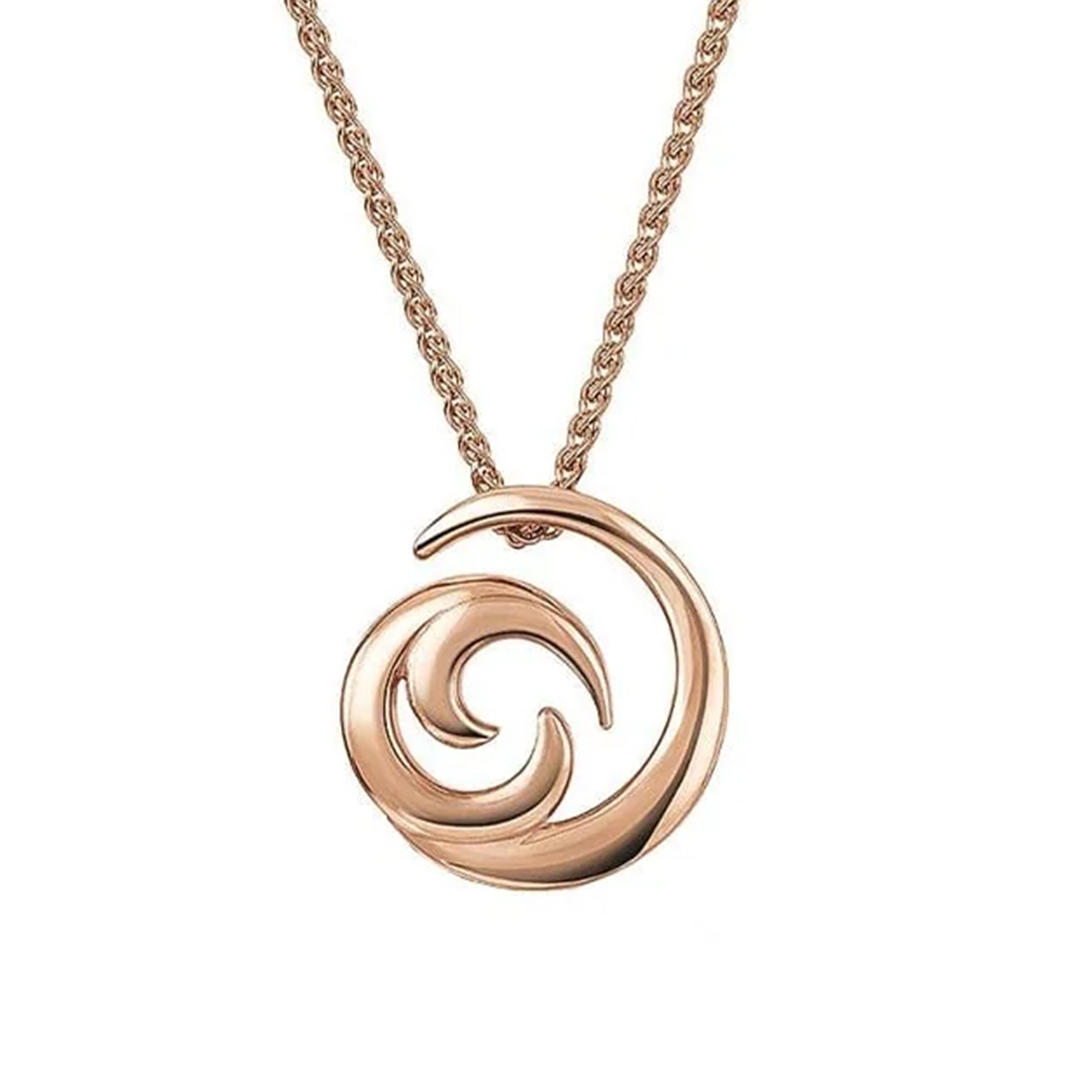 9ct Rose Gold Avanti Crashing Waves Pendant and Chain