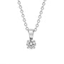 9ct White Gold Diamond 0.24ct Necklace with 16-18" Chain