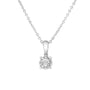 9ct White Gold Illusion Set Diamond Pendant with Adjustable 16"- 18" Trace Chain
