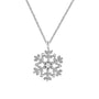 9ct White Gold Winter Snowflake Necklace