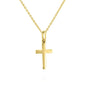 9ct Yellow Gold 15mm x 9mm Cross With Adjustable 16"-18" Fine Trace Chain