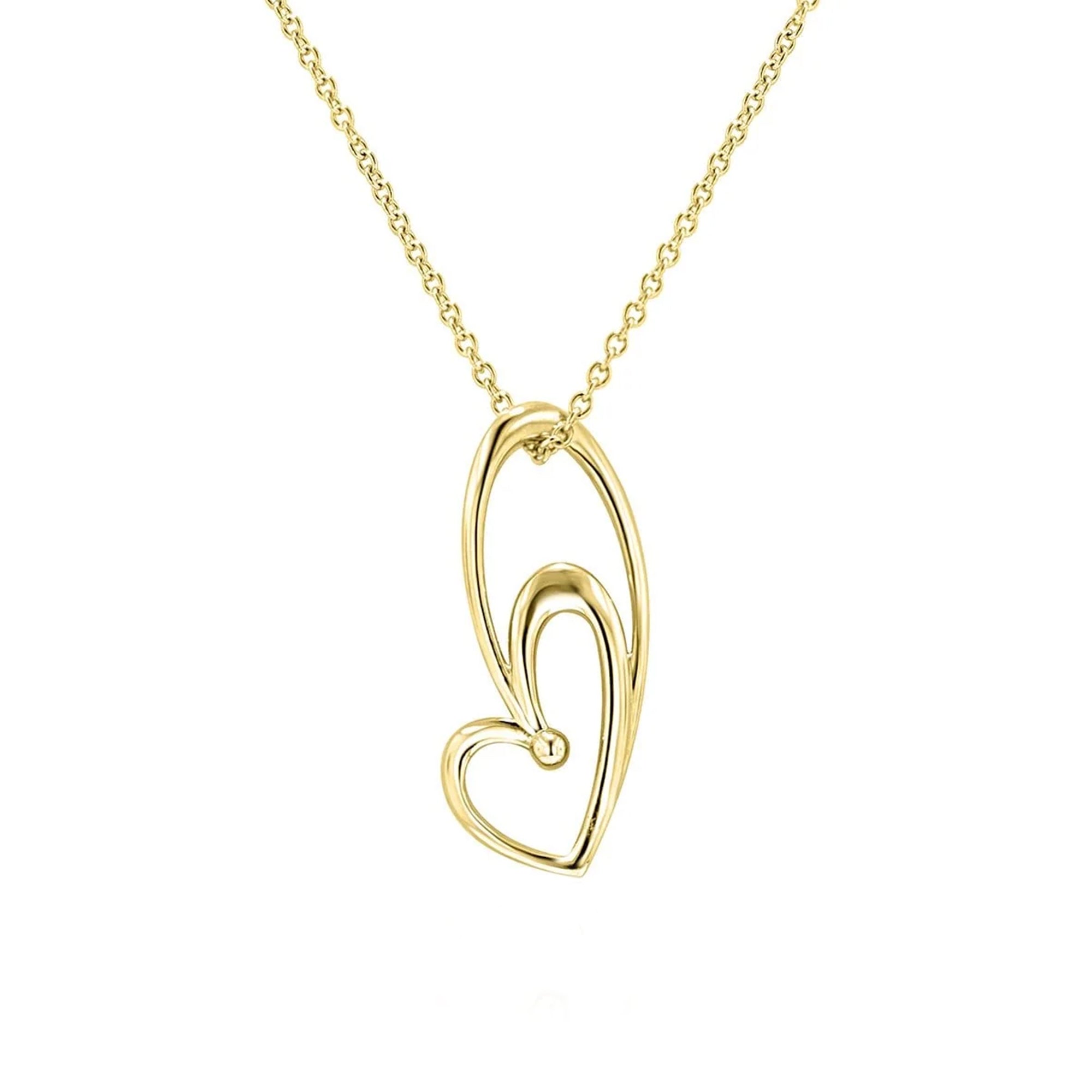 9ct Yellow Gold Avanti Heart Necklace