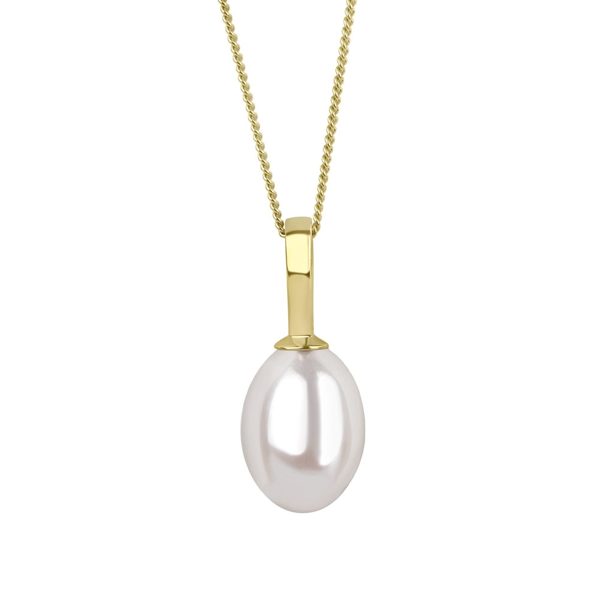 9ct Yellow Gold Cultured Freshwater Pearl Necklace