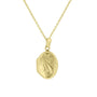 9ct Yellow Gold Hand Engraved Oval Locket with Adjustable 16"-18" Fine Trace Chain
