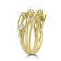 9ct Yellow Gold Multi Strand Avanti Cascata Ring With Diamonds
