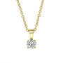 9ct Yellow Gold Single Diamond 0.40ct 18" Necklace