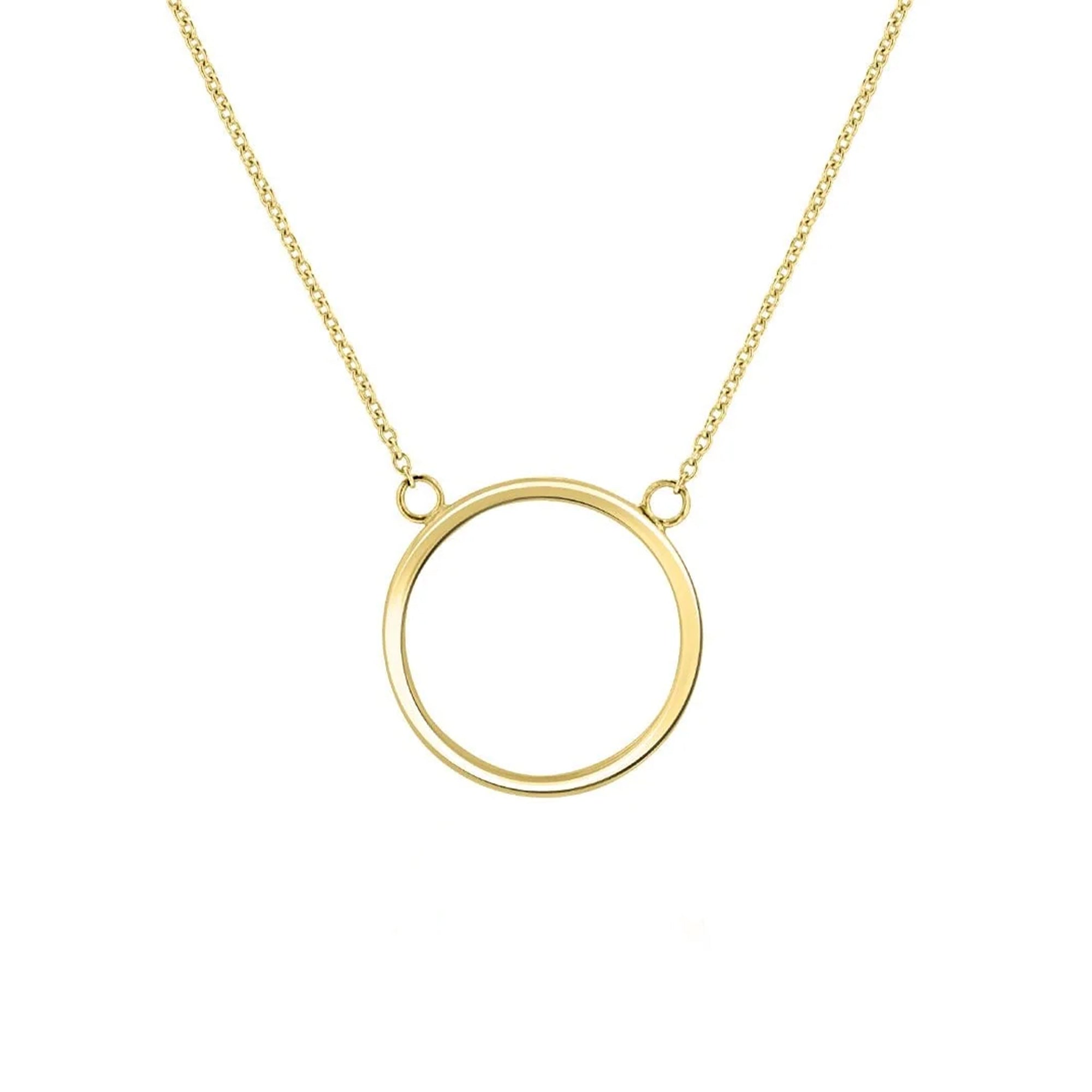 9ct Yellow Gold Small Circle Necklace