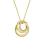 9ct Yellow Gold Triple Interlocking Ring Pendant and Trace Chain