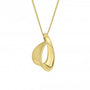 9ct Yellow Gold Satin Polished Ribbon Pendant Necklace