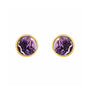 9ct Gold Small Round Blue John Stud Earrings