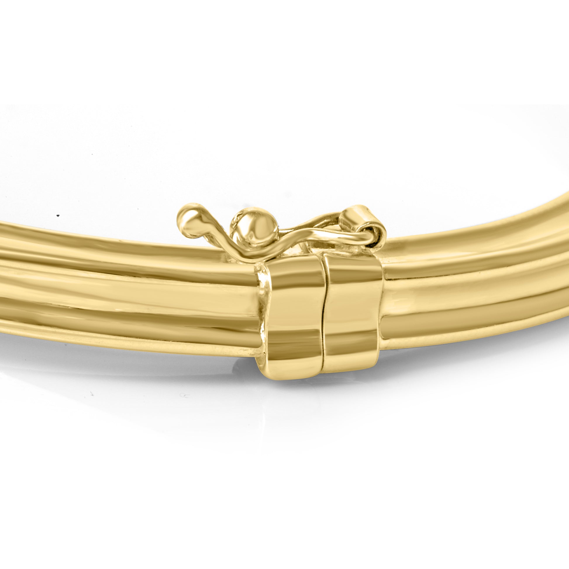 9ct Hinged Hollow Section Pre-Owned Bangle