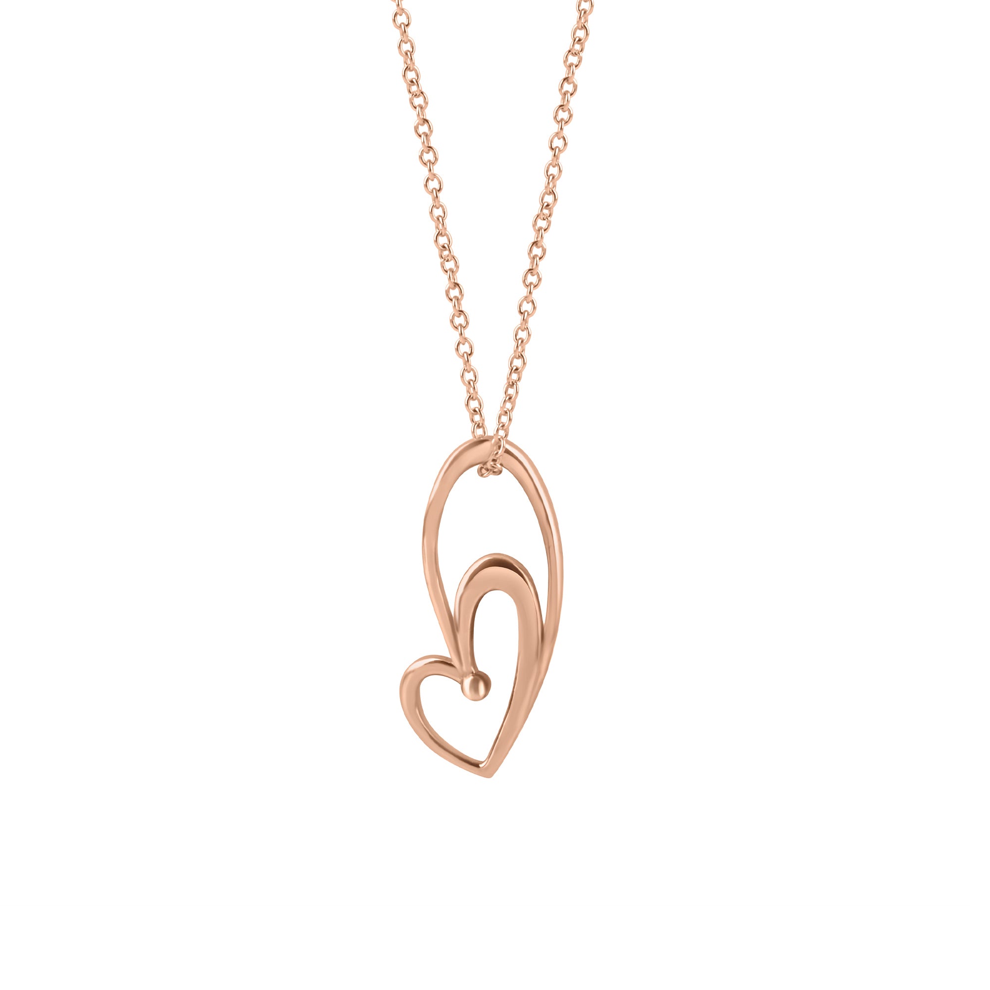 9ct Rose Gold Avanti Heart Necklace