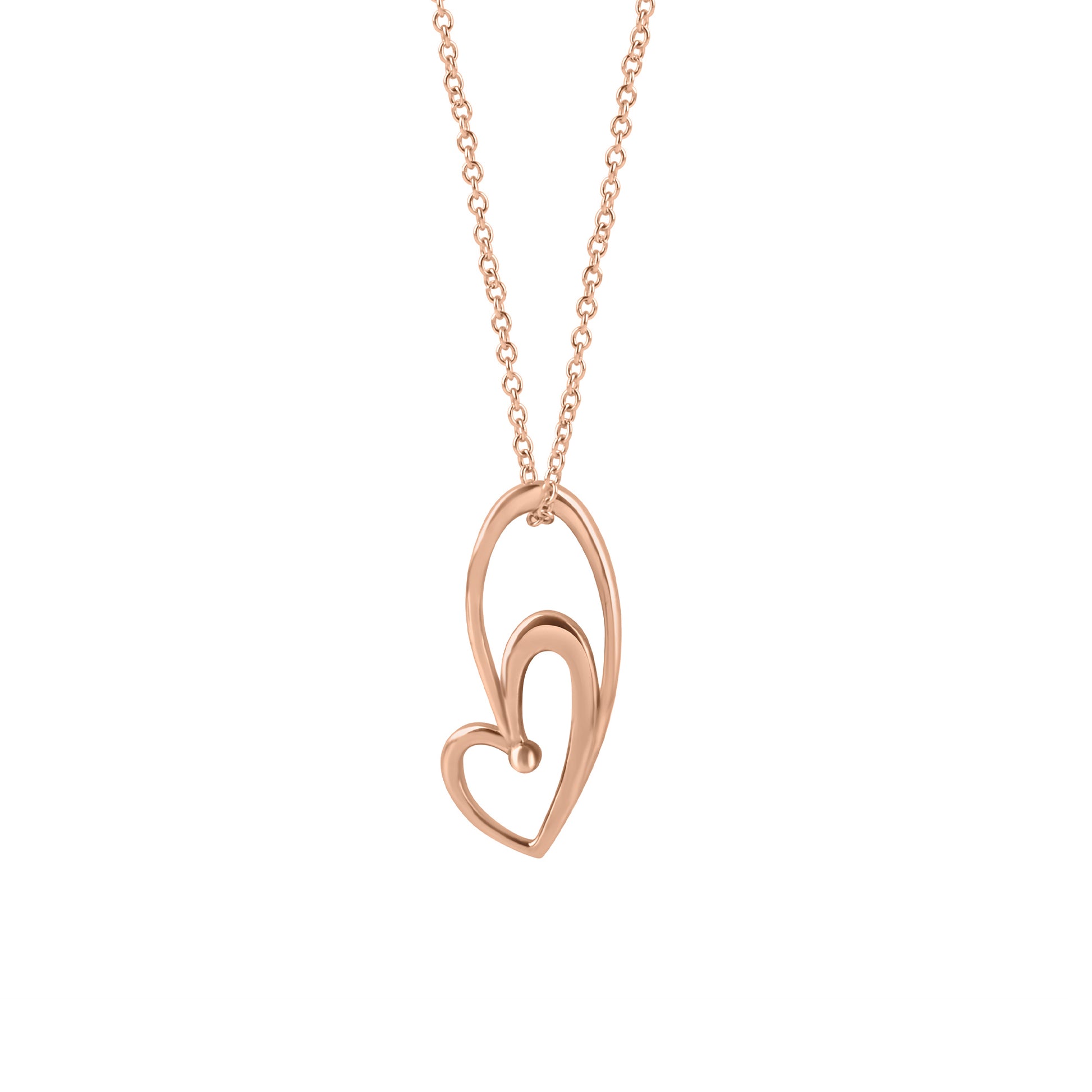 9ct Rose Gold Avanti Heart Necklace