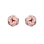 9ct Rose Gold Six Band Knot Stud Earrings