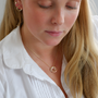 9ct Three Colour Gold Interlocking Triple Ring Necklace